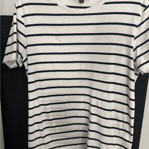 Banana Republic Navy Striped Tee